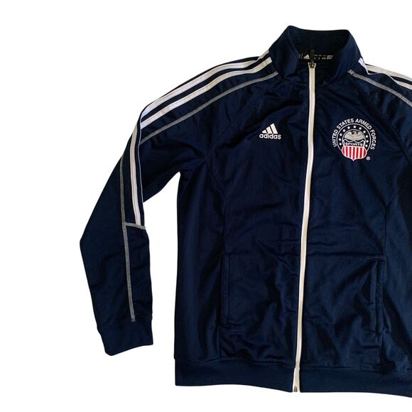 Adidas Womens Size L Full Zip United States Armed Forces Sports USA Track Jacket - Picture 8 of 15
